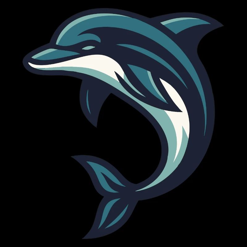 Dolphin jumping wave