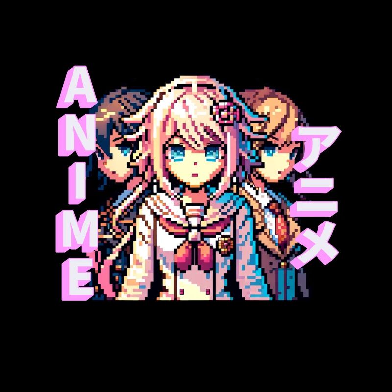 Filles Anime, pixelart