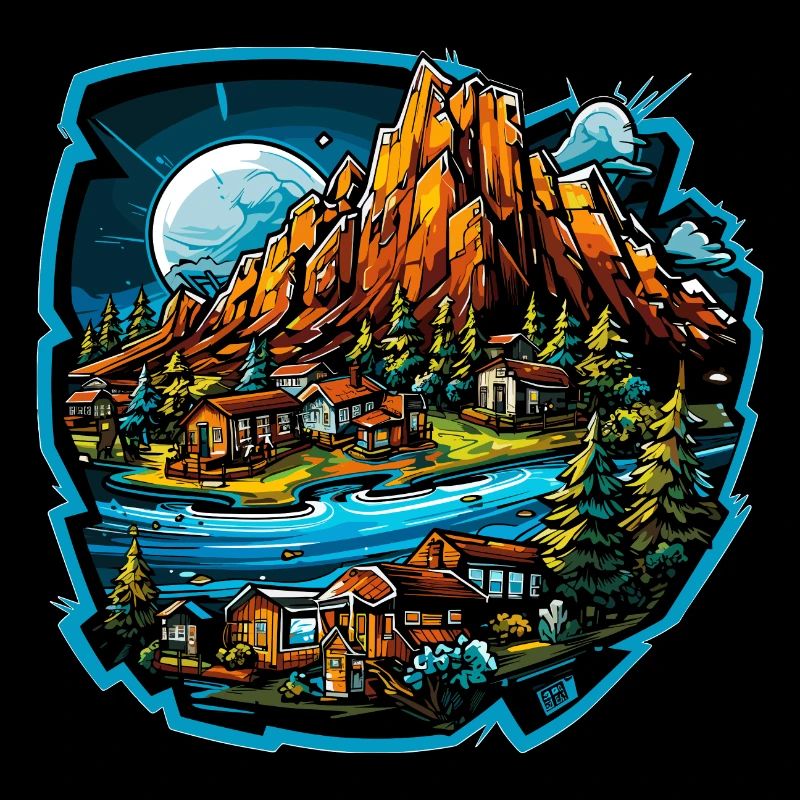 Landschaft - Illustration