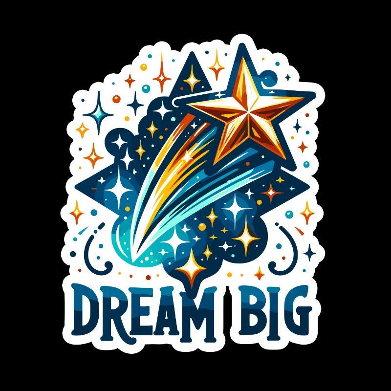 Dream Big - Shooting Star Illustration