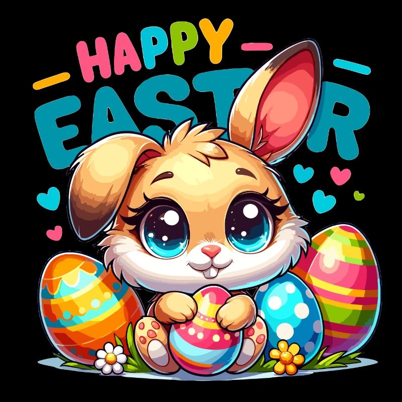 Happy Easter - Easter Bunny Illustration