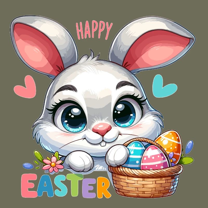 Happy Easter - Easter Bunny Illustration