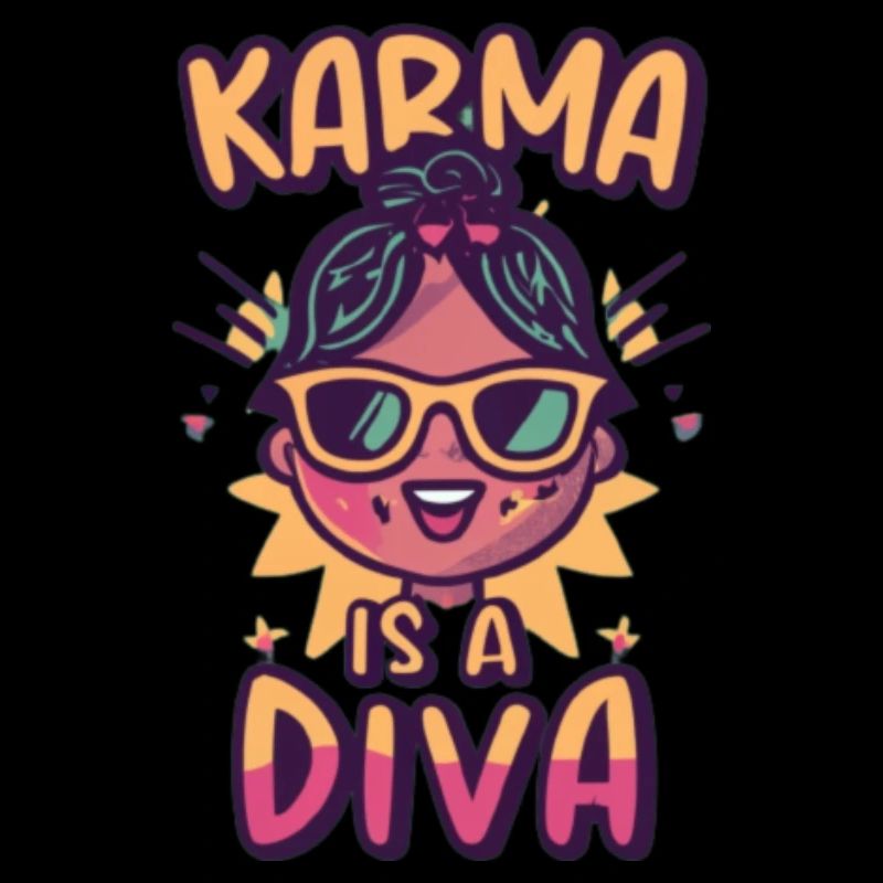 Karma Diva Cartoon Tee