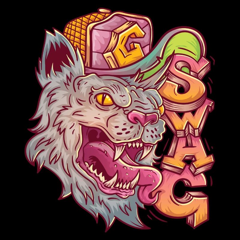 Wild Cat Swag dans le style graffiti.