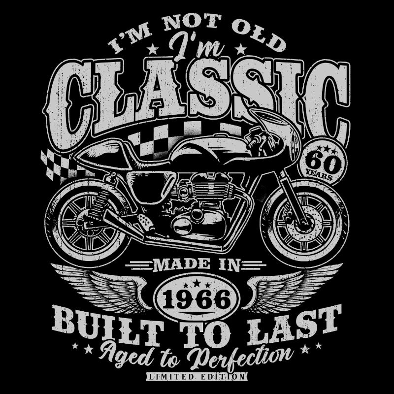 60th Birthday 60 Years Vintage Motorcycle Gift