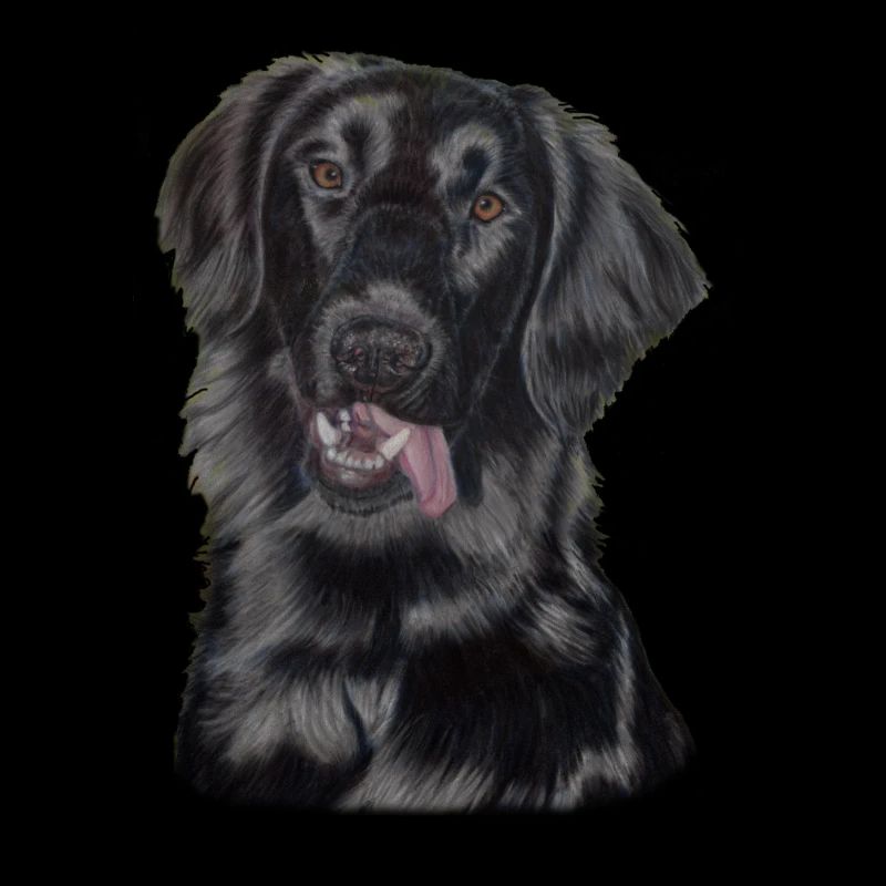 flatcoated retriever pastels