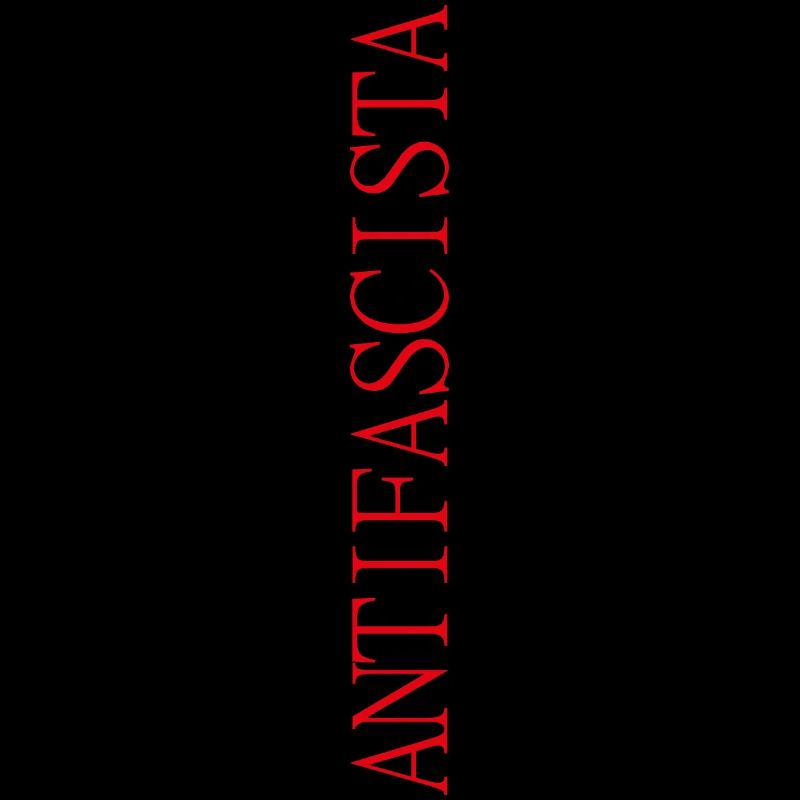 Lettrage antifasciste vertical en lettrage rouge