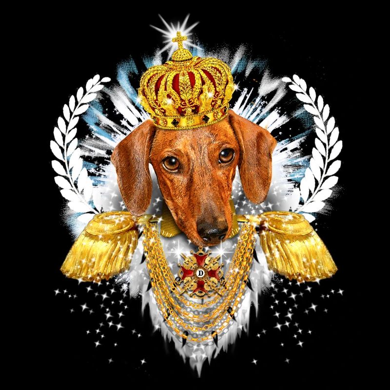 Teckel roi / teckel roi / Chien avec une couronne
