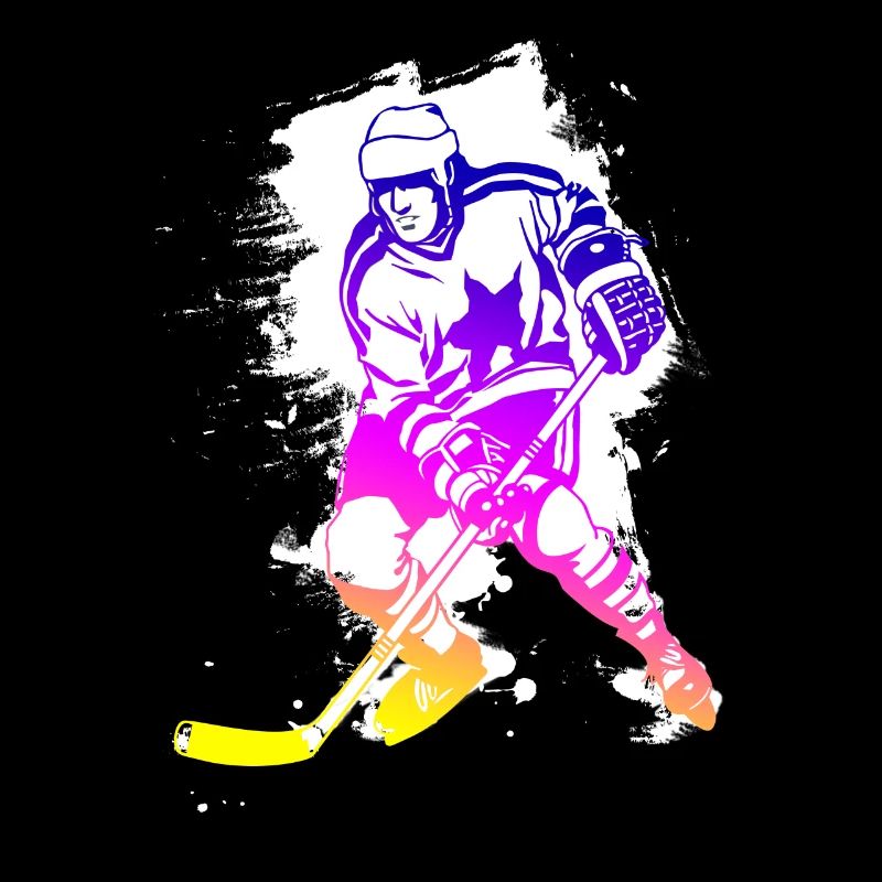 eishockey rainbow spritzer hockeyspieler tor cool