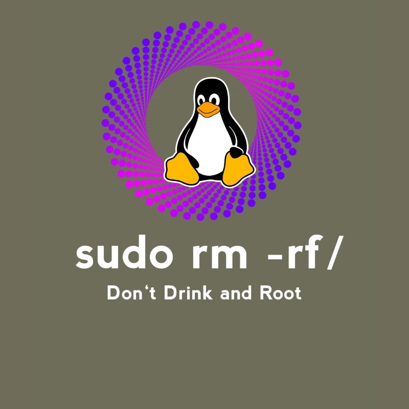Ordinateur Sys admin Penguin Nerd pc sudo rm -rf cod