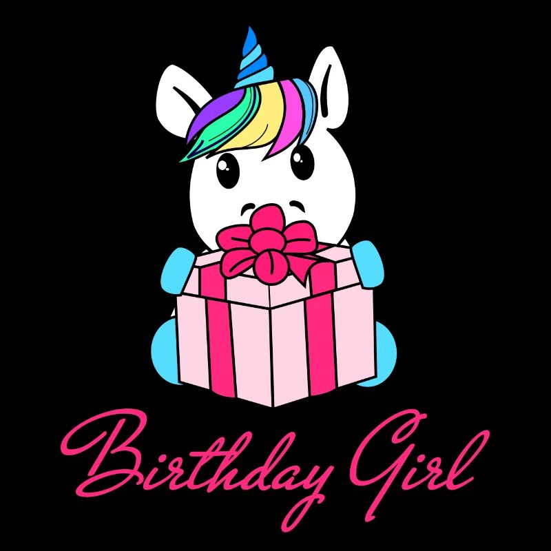 Fille d'anniversaire Licorne