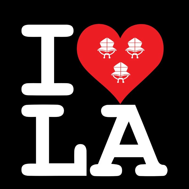 I Love LA! weiss mit Bändern