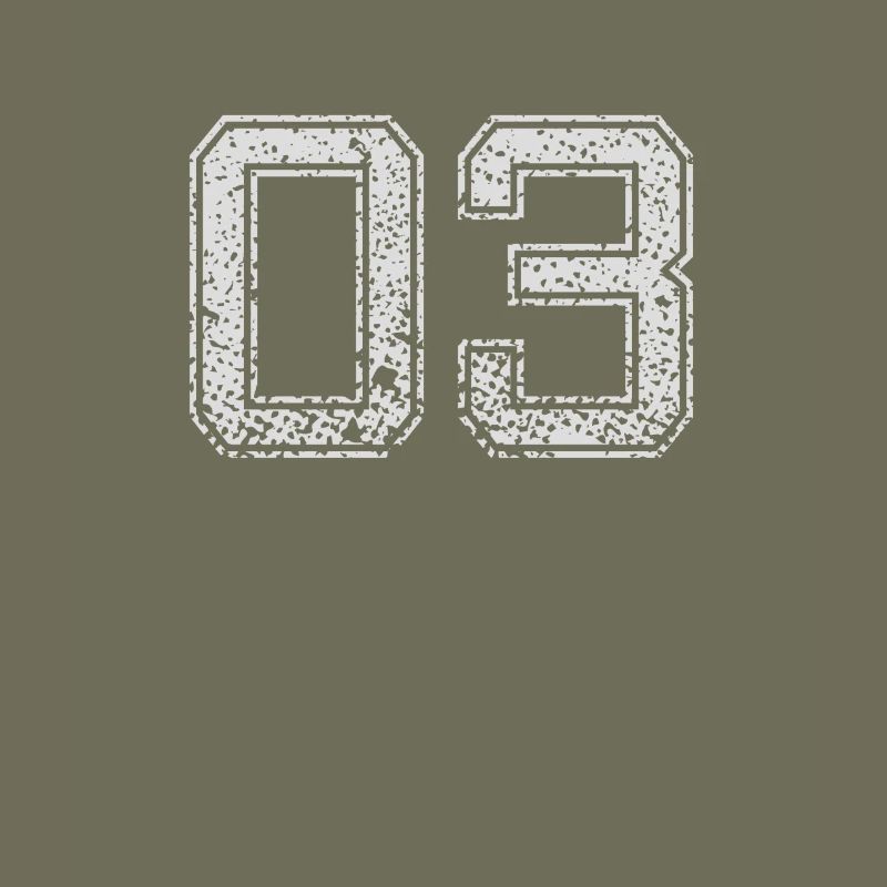 Number 03 Number zero Three gift