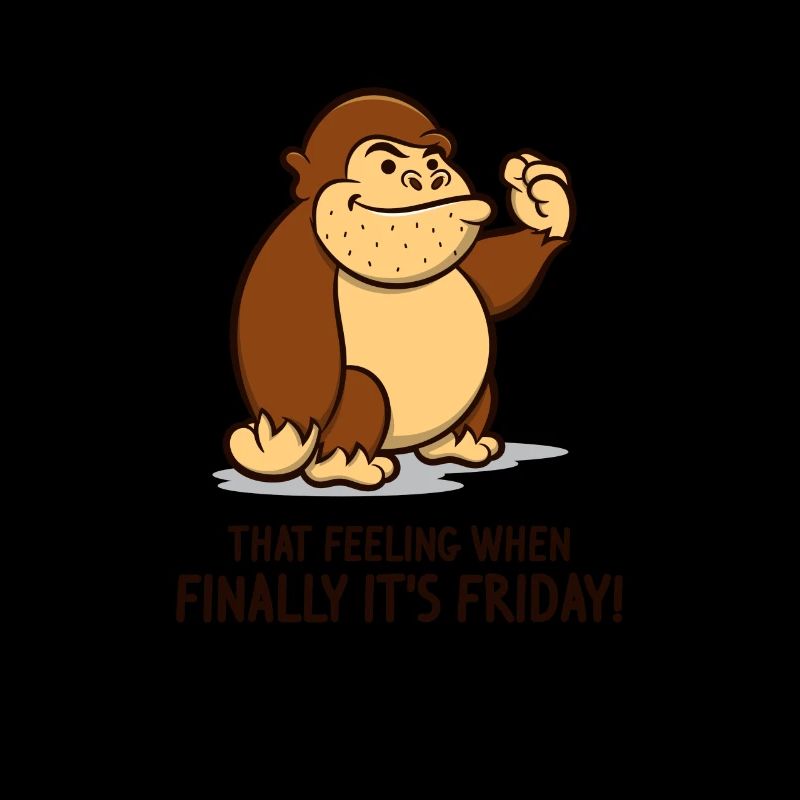 TGIF Chemise | Gorille drôle | Finalement c'est vendredi