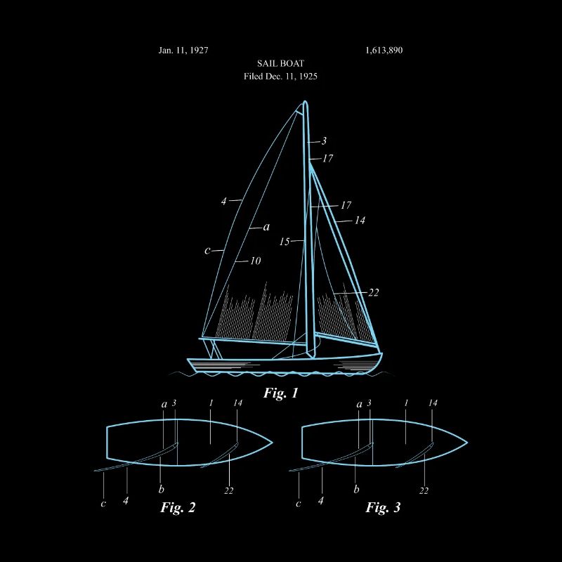 Blaupause segeln Segelboot Segelschiff Geschenk