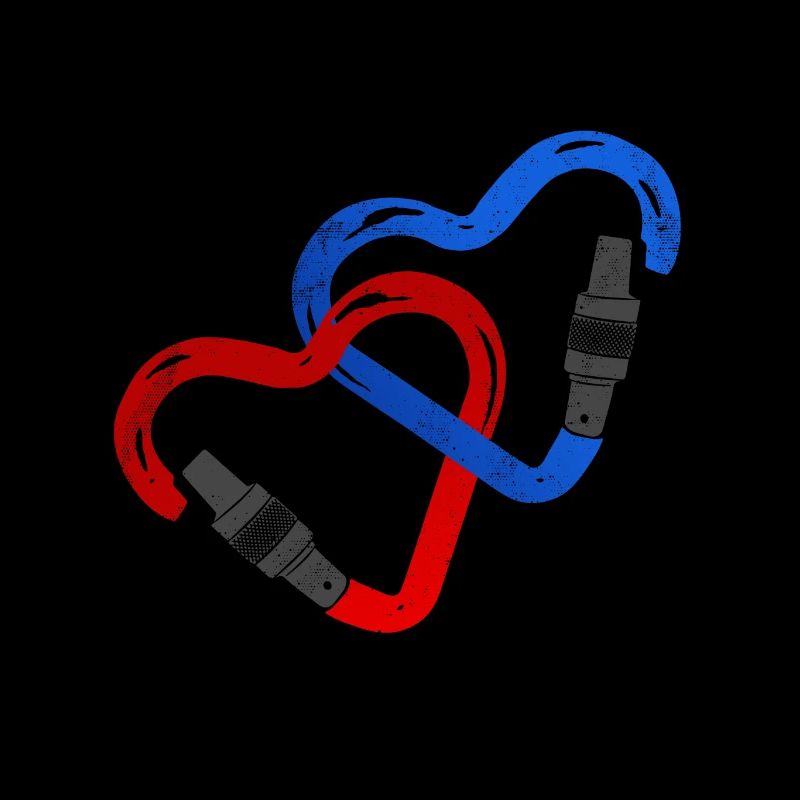 Carabiner Heart - climbing love partner gift