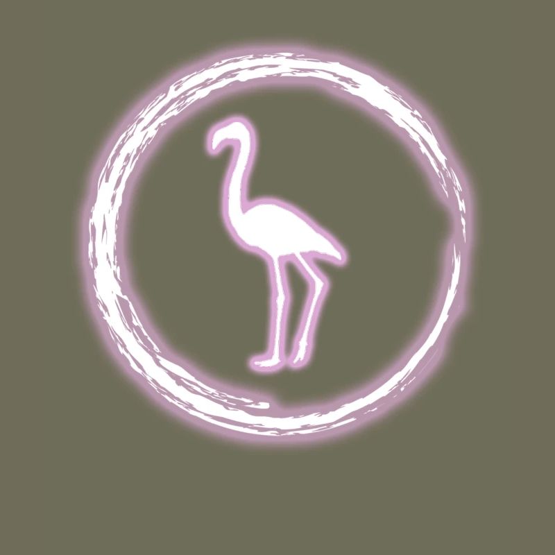 Glow Circle Flamingo Bright Neon Glowing Effect
