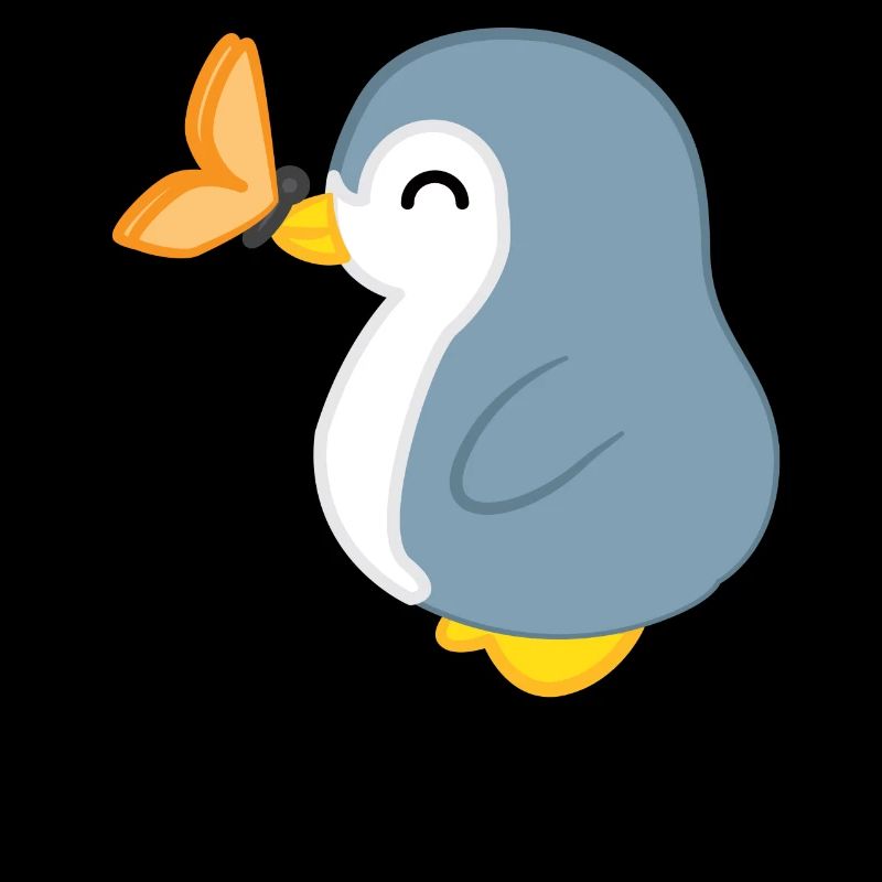 Penguin - penguins - penguin motif - butterfly