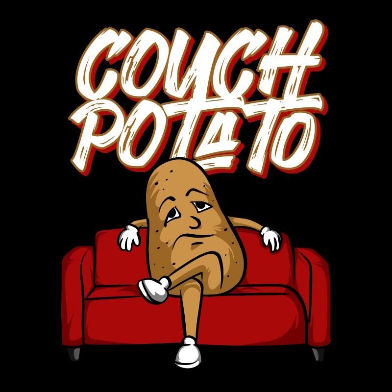 Funny Couch Potato TShirt Lazy Vegetable