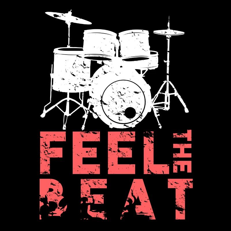 Feel the Beat Schlagzeuger Geschenk Spruch