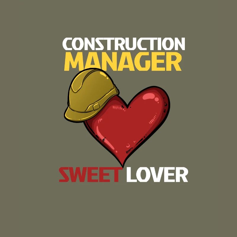 Ouvrier de la construction Coeur Amour Design