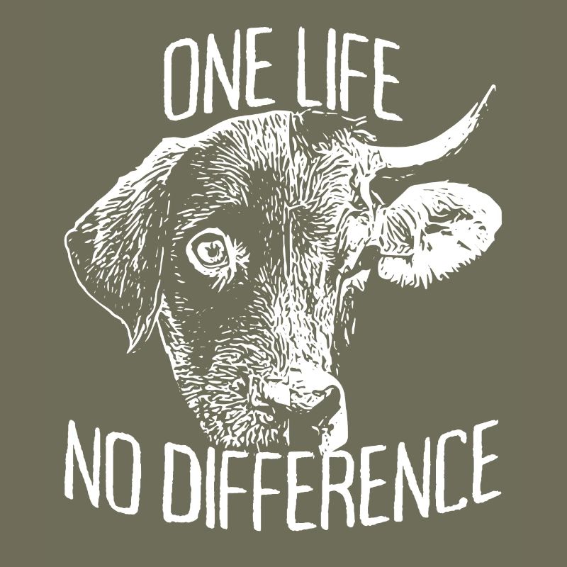 One Life No Difference Vegan Vegetarier Tierschutz