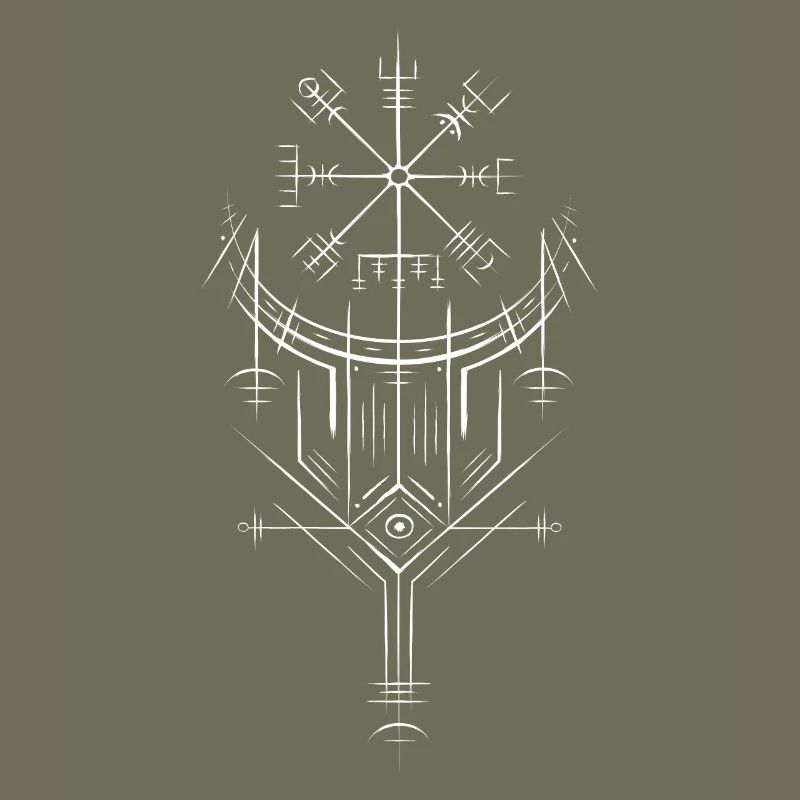 Vegvisir Runes Compass - Germanic Celts Vikings