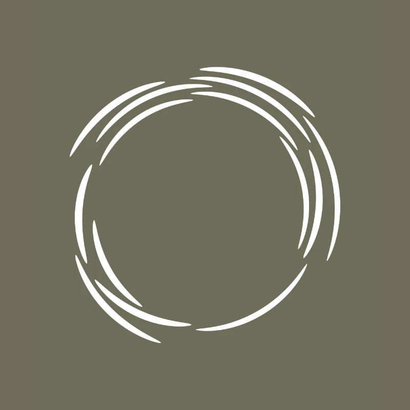 Cercle design icône lignes blanches