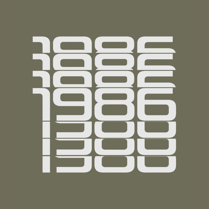 1986 Stack Ziffern Muster