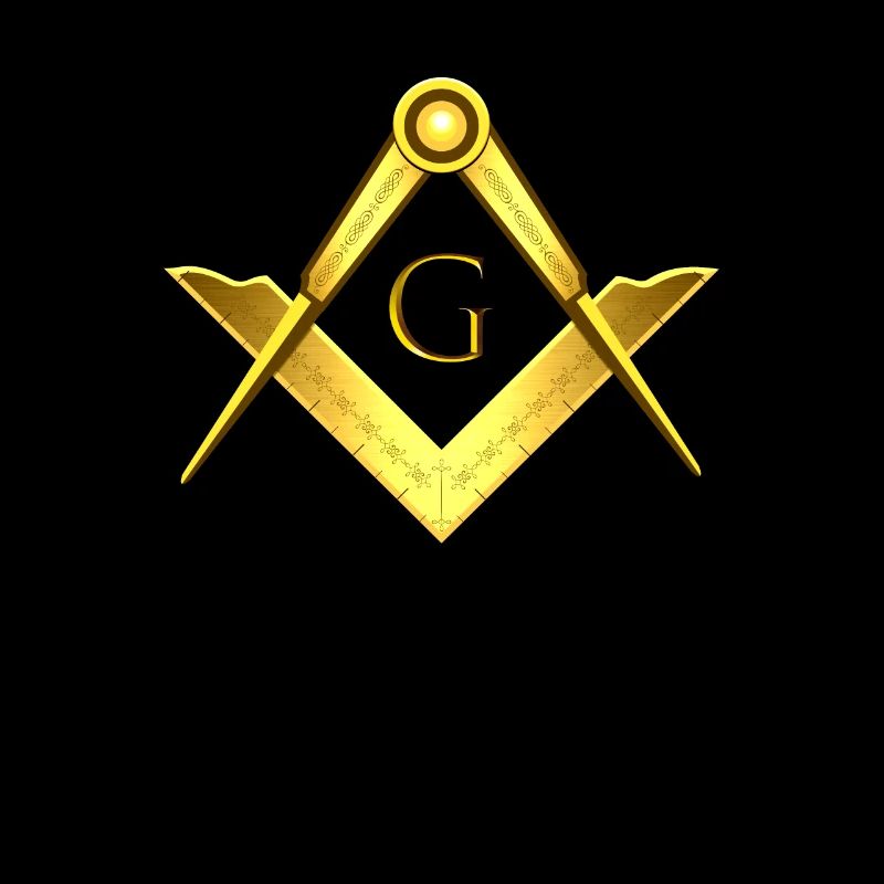 Franc-maçon Symbole Angle Boussole Or Franc-Maçonnerie