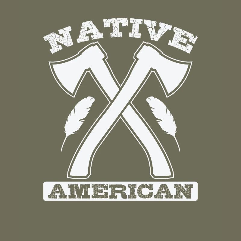 Native American Axe and Feathers