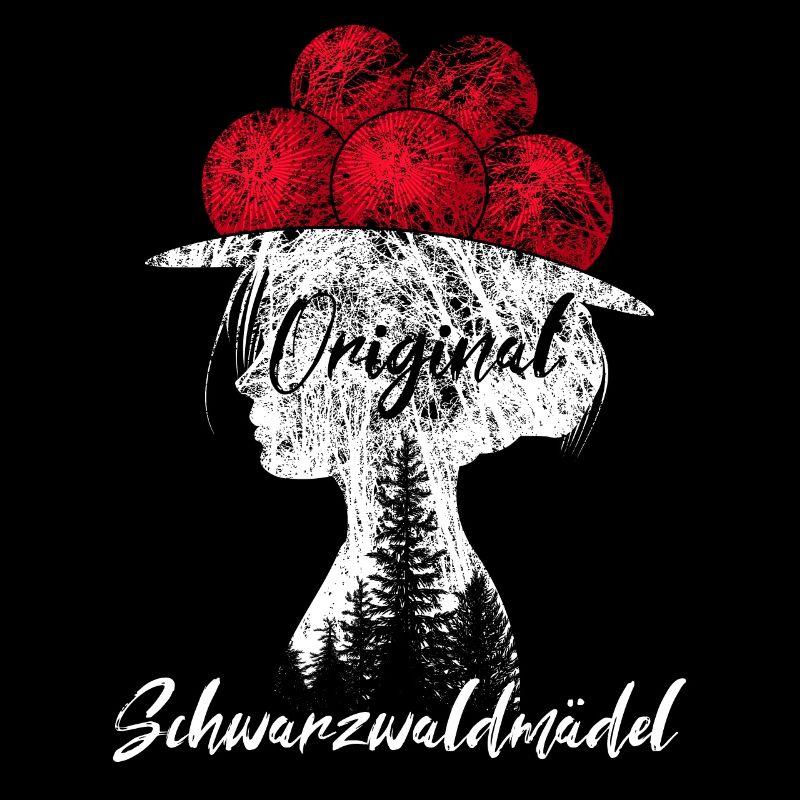 Schwarzwaldmädel Bollenhut Schwarzwald Grunge