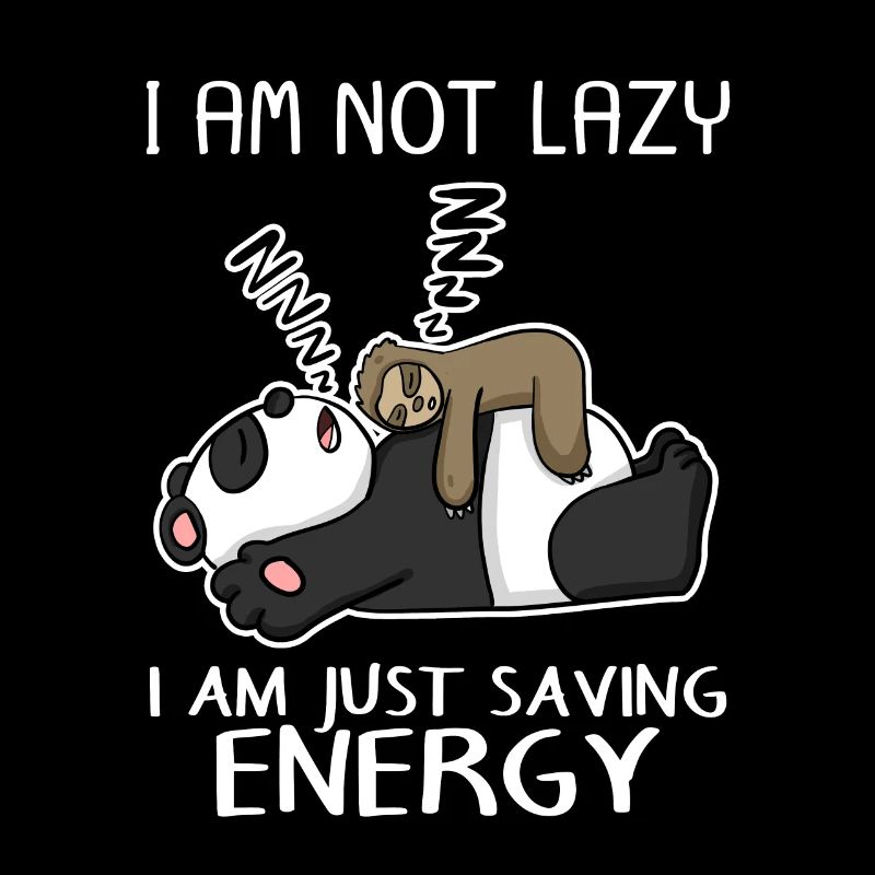 Lustiger Faultier Panda Spruch lustig Geschenk