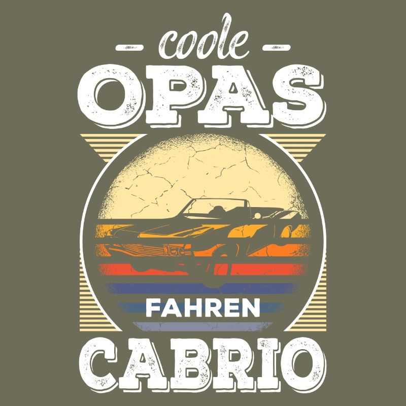 Coole Opas Fahren Cabrio Retro Auto Oldtimer Rente