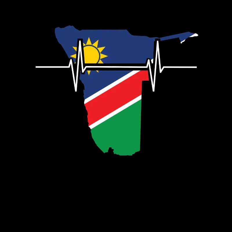 Namibia Heartbeat Flag Vintage Namibia