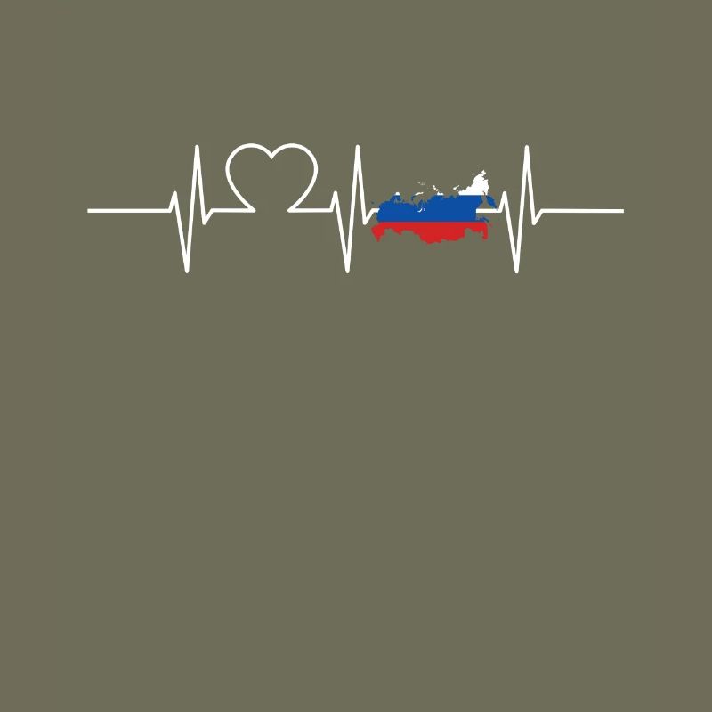 Russie Battements de cœur Drapeau Russie
