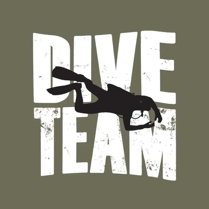 Dive Team Diver Silhouette