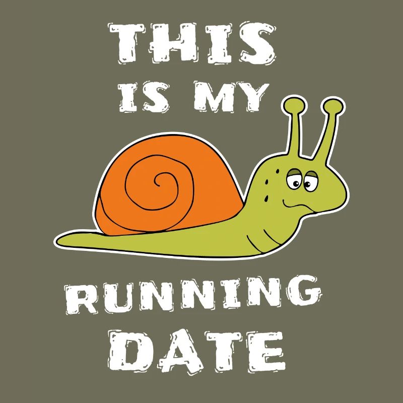 Langsame Schnecke Läufer Joggen