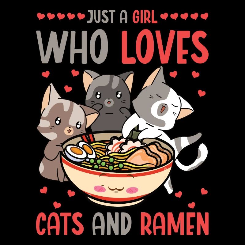 Ramen und Katzen Ramennudeln Nudelsuppe