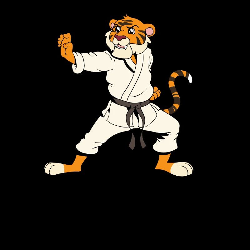 Comic Tiger macht Karate
