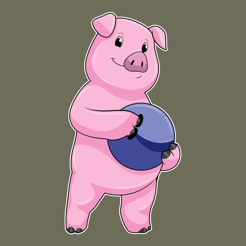 Boule de bowling cochon