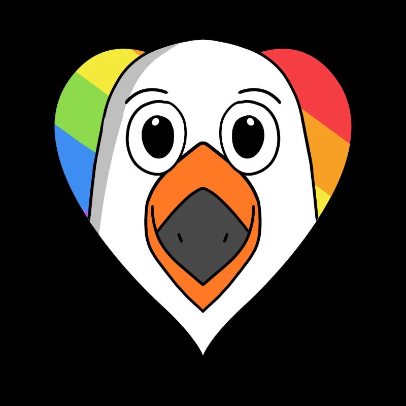 Seagull Lgbt Rainbow Colors