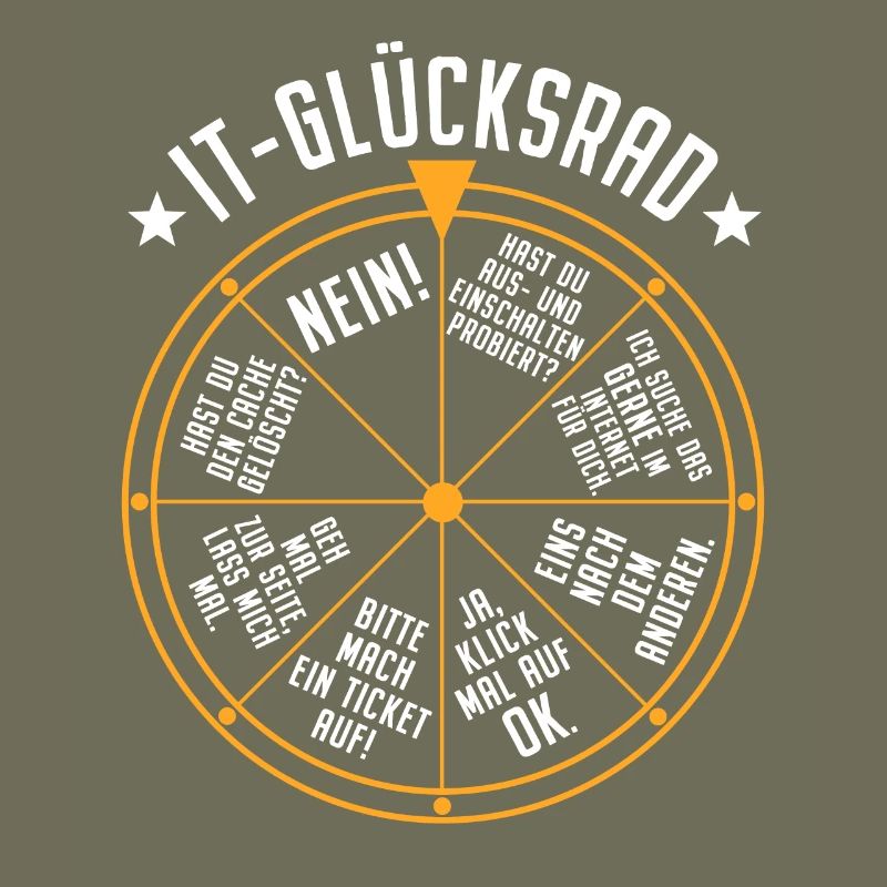 IT Support Glücksrad Service Desk IT Helpdesk Nerd