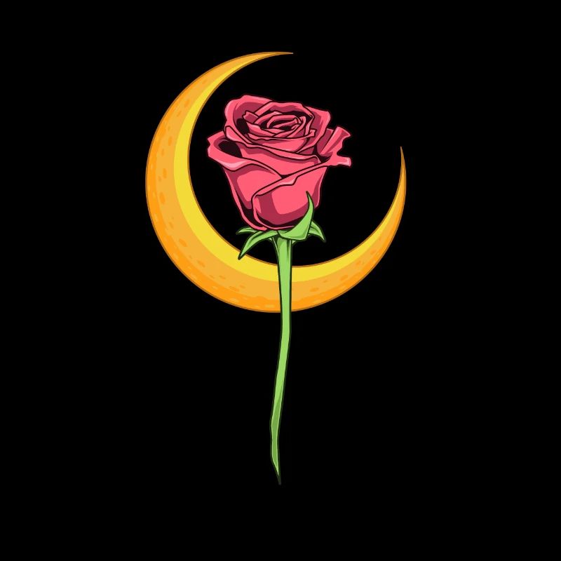 Rose with Moon - Gothic Romance