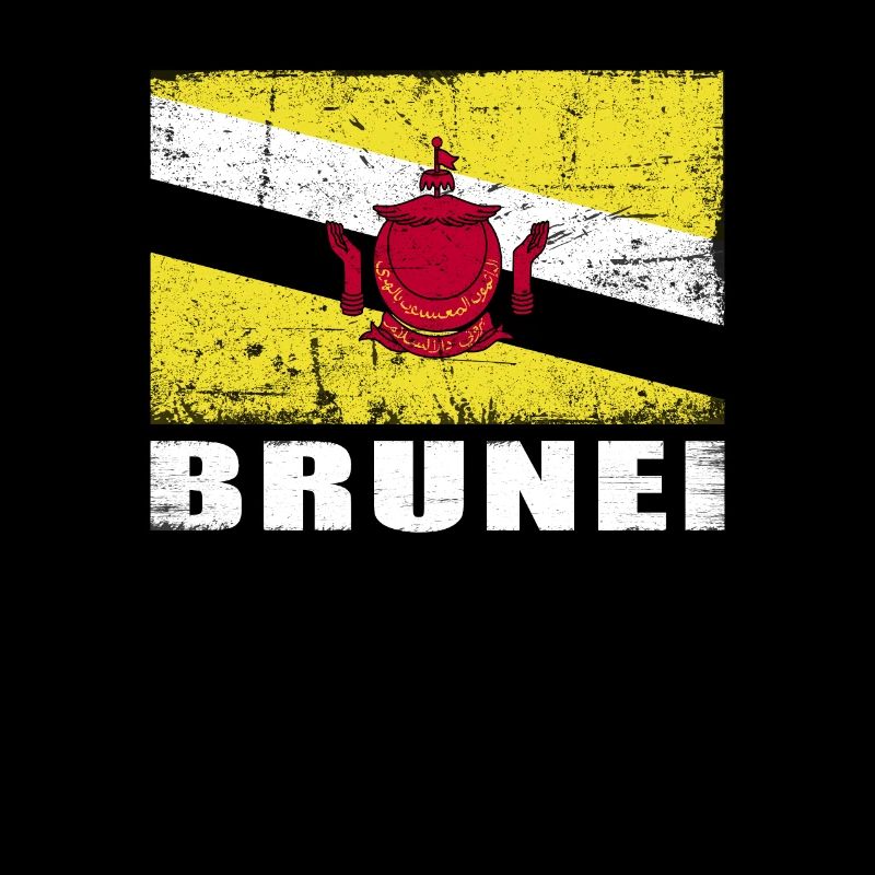Brunei Flag Grunge Brunei Flag