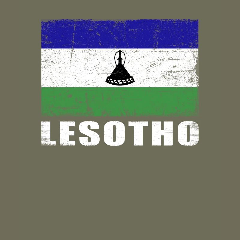 Drapeau du Lesotho Grunge Drapeau du Lesotho