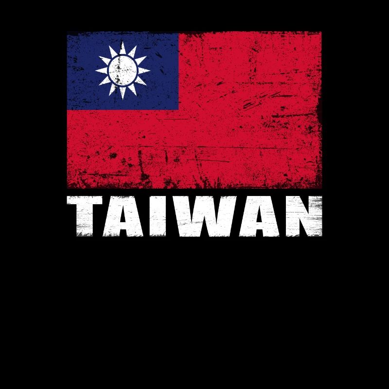 Drapeau de Taïwan Grunge Drapeau de Taïwan