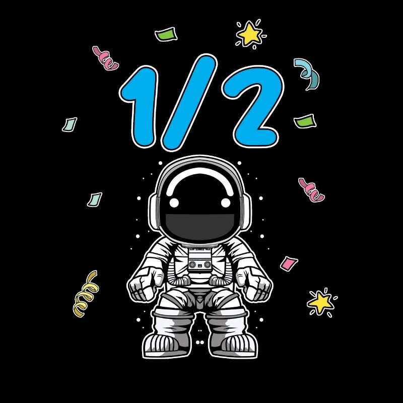 Demi-année 6 mois anniversaire astronaute