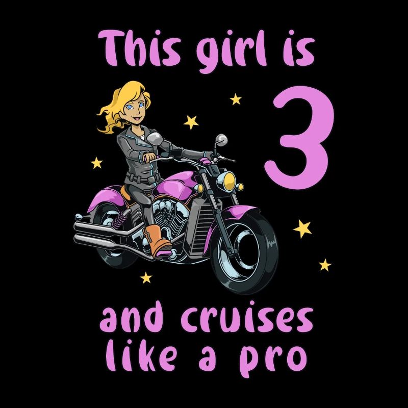Geburtstagsshirt Motorrad - 3 Geburtstag Mädchen