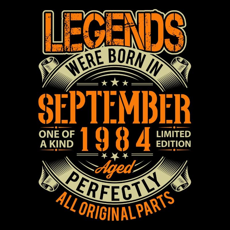 1984 Septembre Légende d’anniversaire